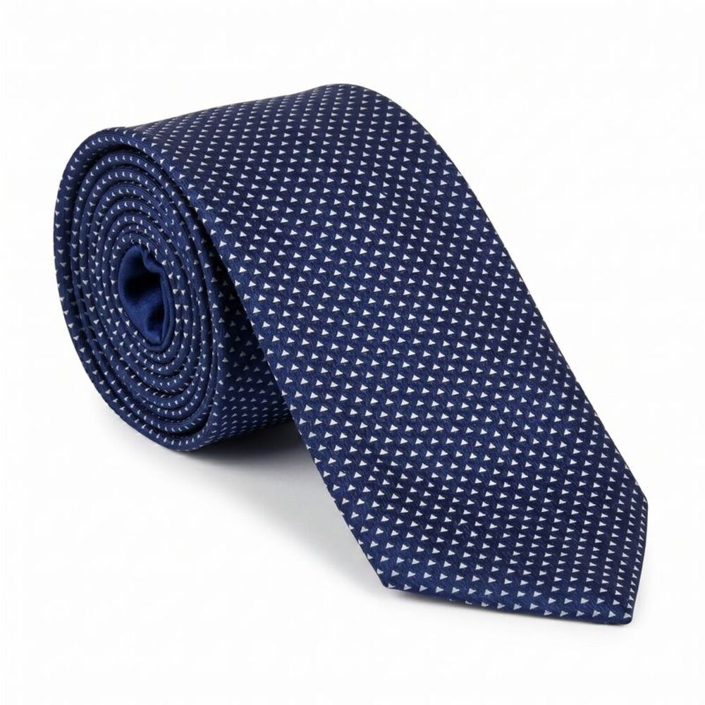 Emporio Armani Blue Silk Triangle Tie